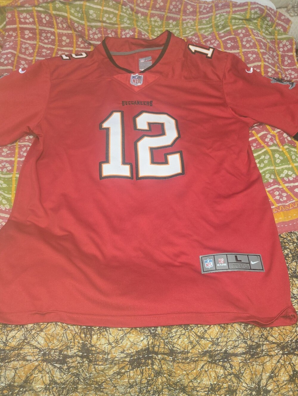 NFL Red Buccaneers #12 Game Jersey